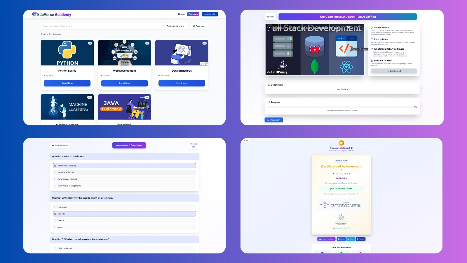E-Learning Management Platform